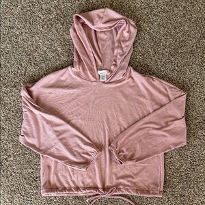 URBAN Romantics Dusty Pink Striped Hooded soft lightweight Shirt Women’s Medium